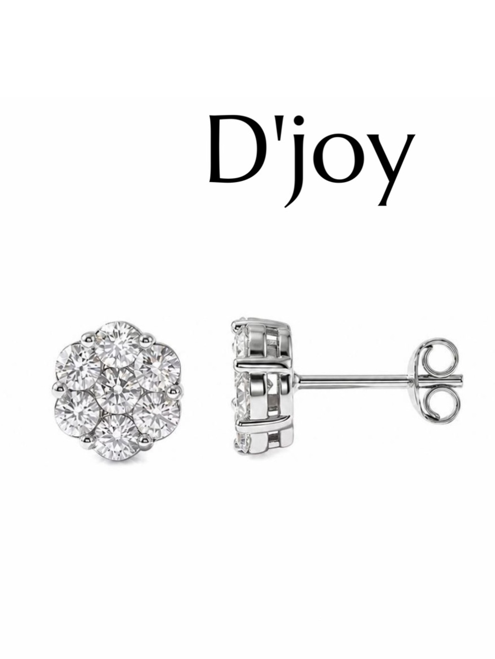 D'Joy Moissanite Floral Radiance Earrings